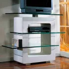 Porta TV modulare in pietra e cristallo di design moderno Agnes Viadurini