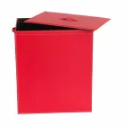 Portabiancheria in cuoio a base rettangolare di design Peter Viadurini