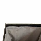 Portabiancheria in cuoio a base rettangolare di design Peter Viadurini