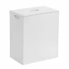 Portabiancheria in cuoio a base rettangolare di design Peter Viadurini