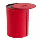 Portabiancheria ovale in cuoio rigenerato Riky made in Italy Viadurini