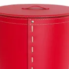 Portabiancheria ovale in cuoio rigenerato Riky made in Italy Viadurini