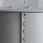 Portabiancheria ovale in cuoio rigenerato Riky made in Italy Viadurini