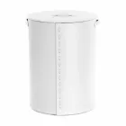 Portabiancheria ovale in cuoio rigenerato Riky made in Italy Viadurini