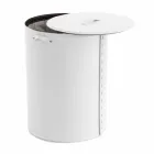 Portabiancheria ovale in cuoio rigenerato Riky made in Italy Viadurini