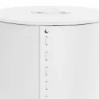 Portabiancheria ovale in cuoio rigenerato Riky made in Italy Viadurini