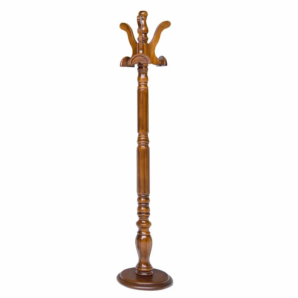 Portabito da terra con base in mdf in legno realizzato in Italia Romeo Viadurini