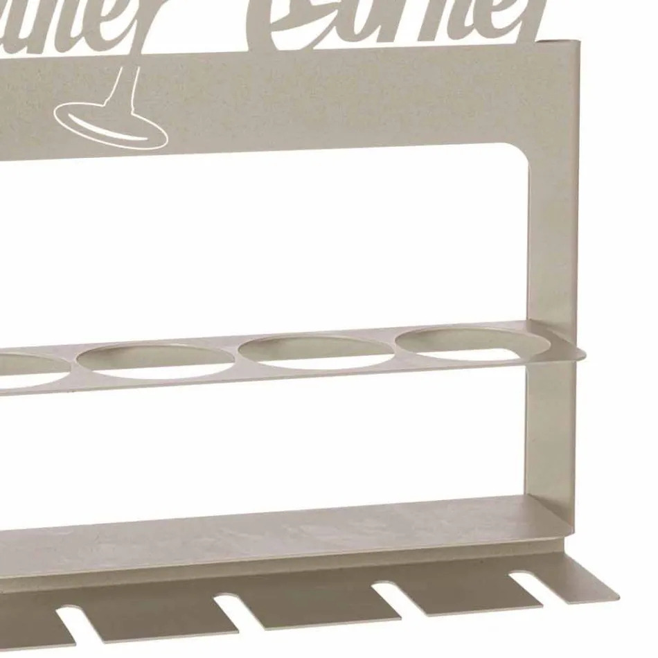 Portabottiglia di Design in Ferro Pregiato Fatto a Mano Made in Italy - Maste Viadurini