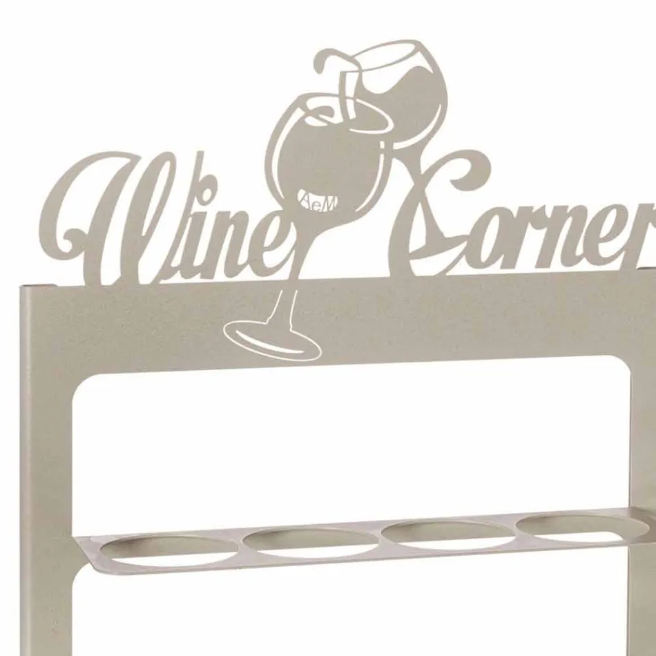 Portabottiglia di Design in Ferro Pregiato Fatto a Mano Made in Italy - Maste Viadurini