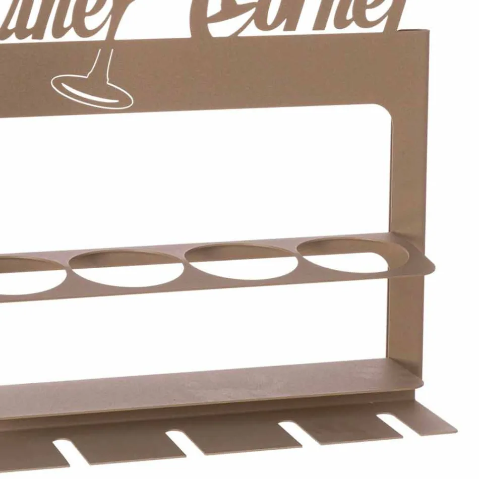 Portabottiglia di Design in Ferro Pregiato Fatto a Mano Made in Italy - Maste Viadurini