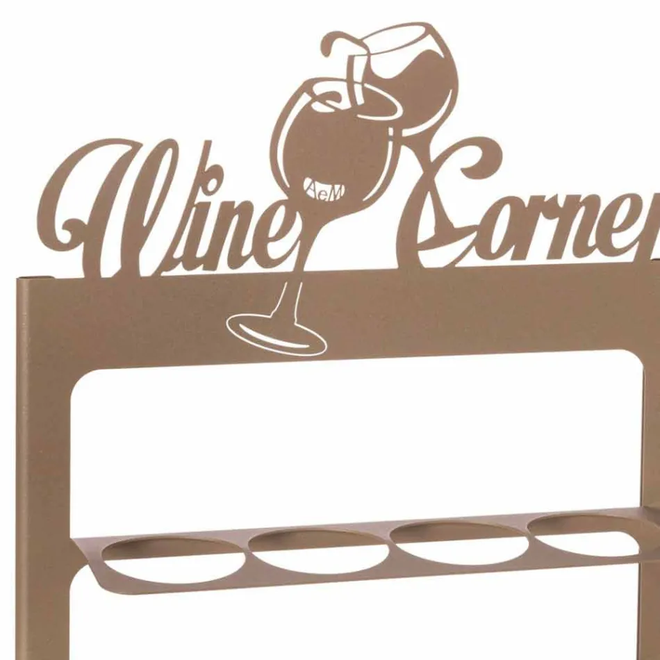 Portabottiglia di Design in Ferro Pregiato Fatto a Mano Made in Italy - Maste Viadurini