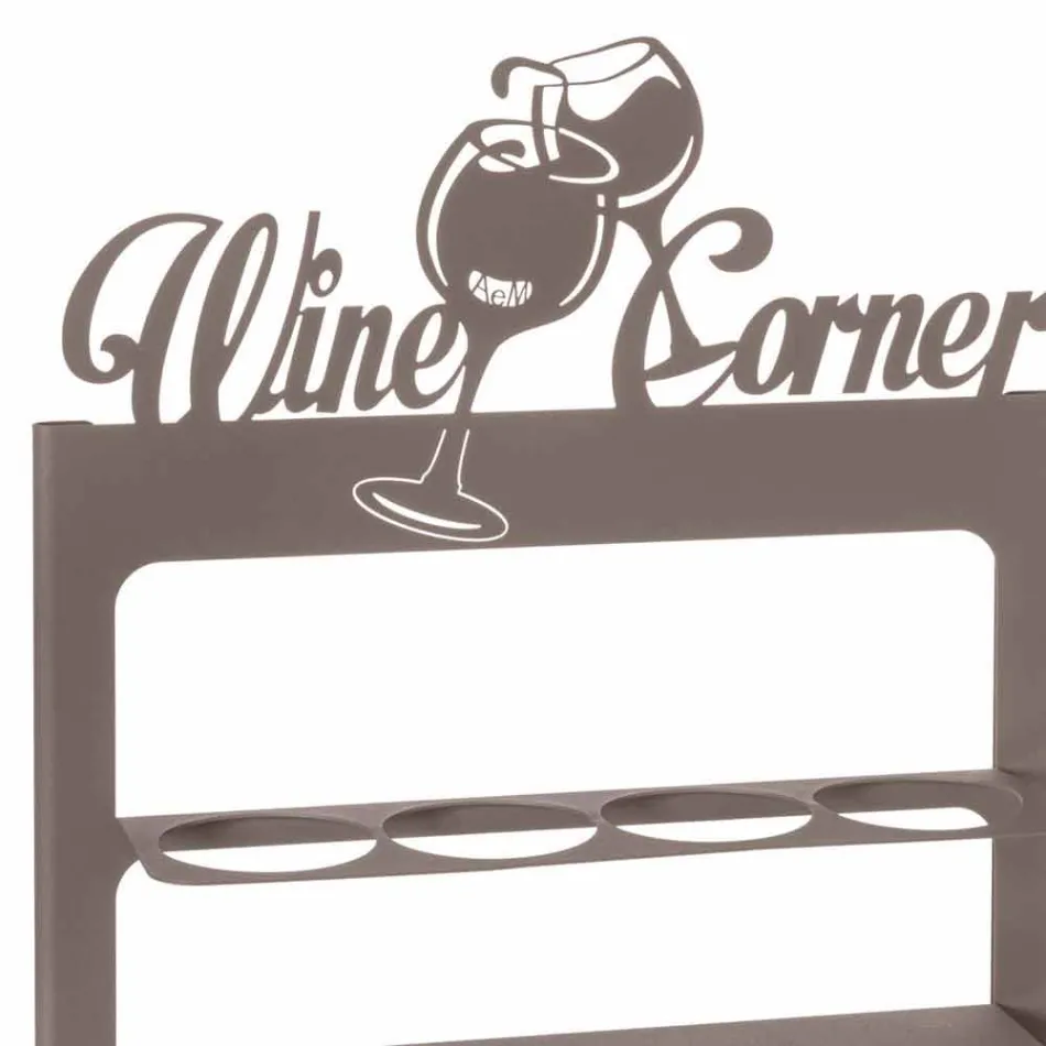 Portabottiglia di Design in Ferro Pregiato Fatto a Mano Made in Italy - Maste Viadurini