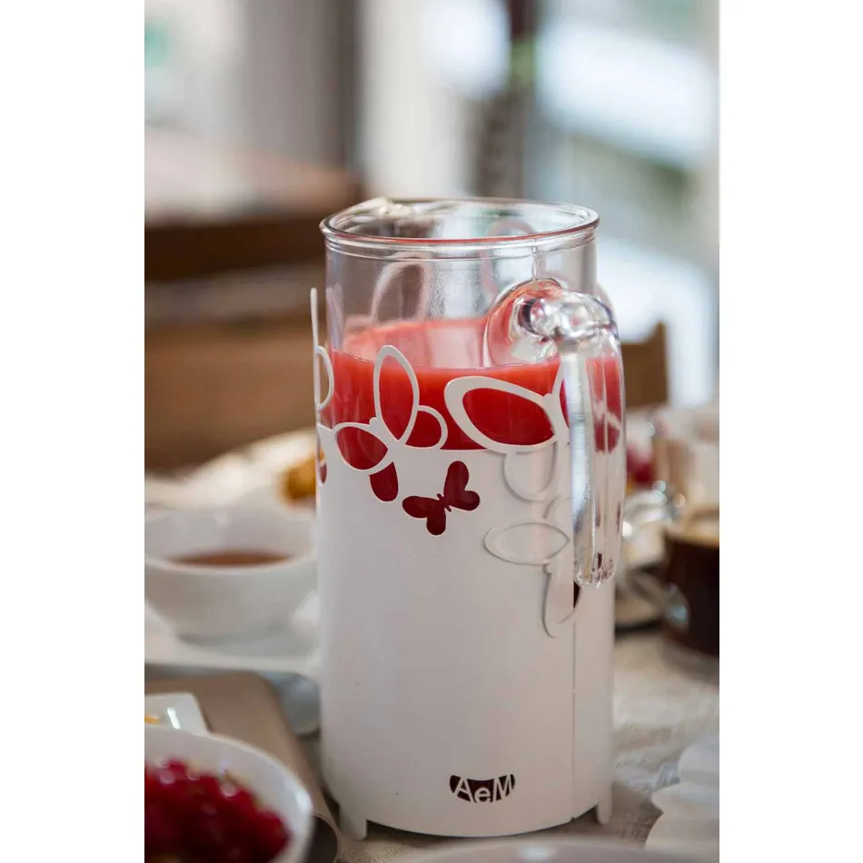 Portabottiglia Moderno in Ferro Bianco, Beige o Avorio Made in Italy – Leida Viadurini