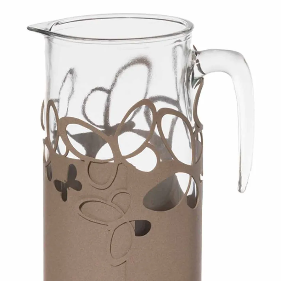 Portabottiglia Moderno in Ferro Bianco, Beige o Avorio Made in Italy – Leida Viadurini