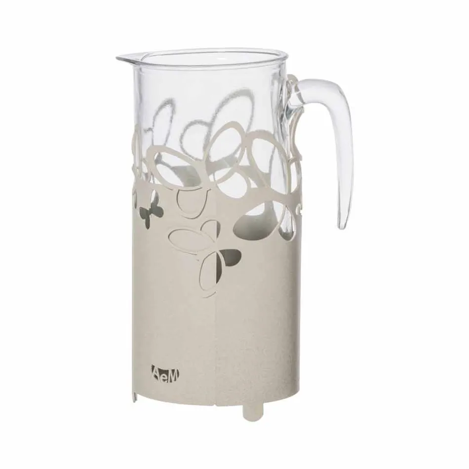 Portabottiglia Moderno in Ferro Bianco, Beige o Avorio Made in Italy – Leida Viadurini