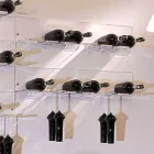 Portabottiglie da Parete per 6 Bottiglie in Plexiglass Made in Italy - Canberra Viadurini