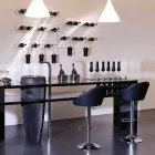 Portabottiglie da Parete per 6 Bottiglie in Plexiglass Made in Italy - Canberra Viadurini