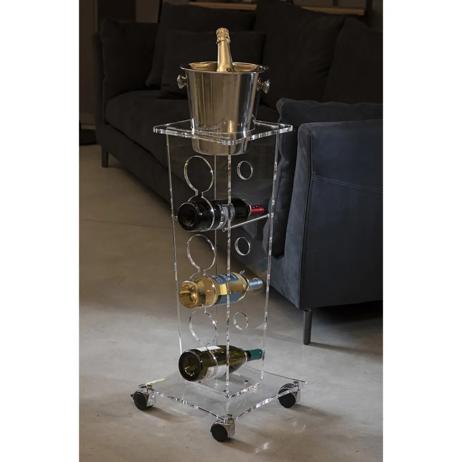 Portabottiglie e Portaghiaccio a Colonna in Acrilico Trasparente - Ciampino Viadurini