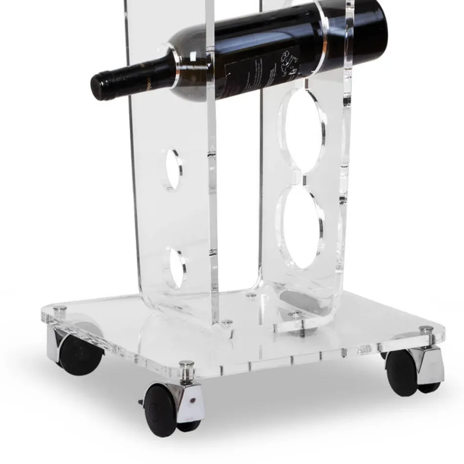 Portabottiglie e Portaghiaccio a Colonna in Acrilico Trasparente - Ciampino Viadurini