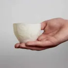 Portacandele di Design in Porcellana Bianca Decorata 3 Pezzi - Arcireale Viadurini