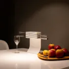 Portacoltelli da Cucina in Corian Bianco di Design Made in Italy - Ivanova Viadurini
