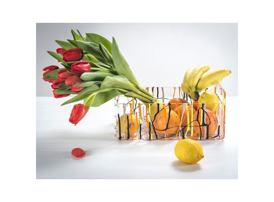Portafrutta in Plexiglass Colorato Moderno Made in Italy - Multifruits Viadurini