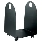 Portalegna con Ruote e Manici Realizzato in Metallo Made in Italy - Gabbiano Viadurini