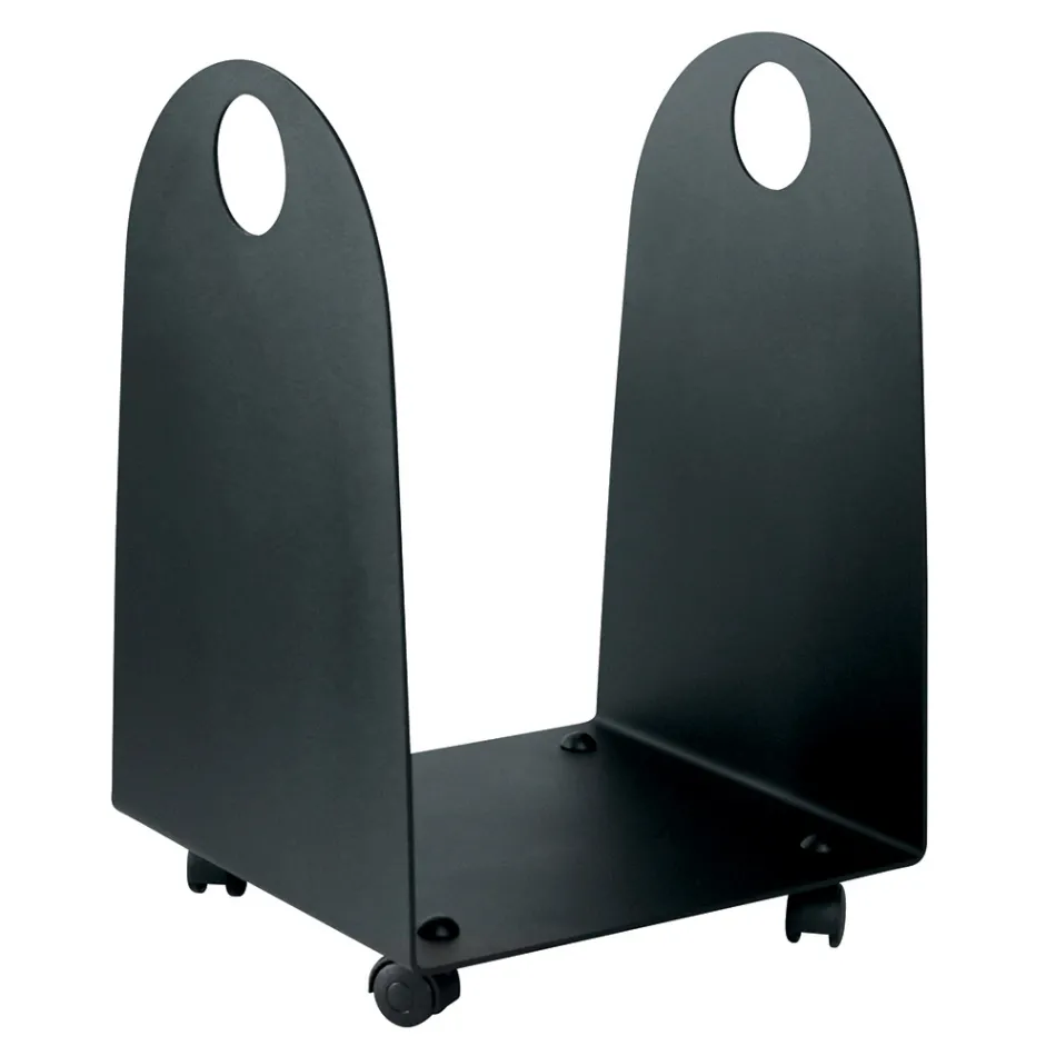 Portalegna con Ruote e Manici Realizzato in Metallo Made in Italy - Gabbiano Viadurini