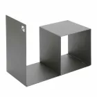 Portalegna da Interno in Acciaio Colorato con Tavolino Made in Italy - Cecio Viadurini