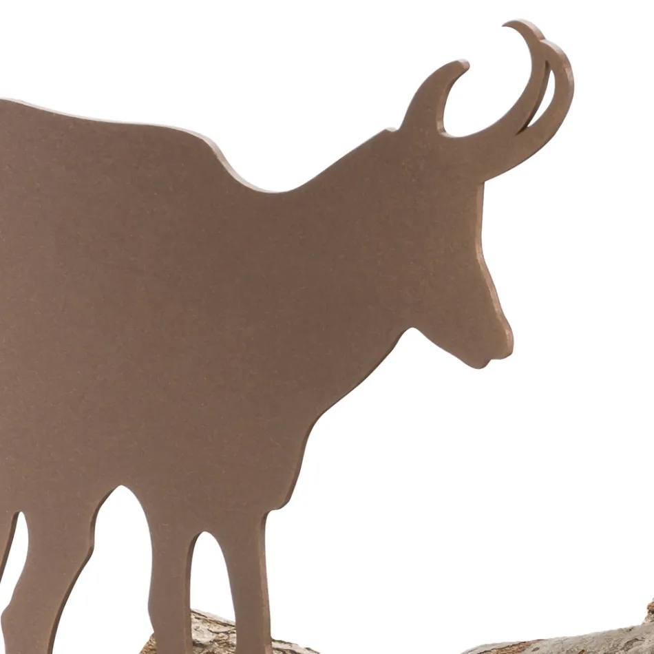 Portalegna da Interno in Acciaio Marrone Made in Italy con Attrezzi - Volturno Viadurini