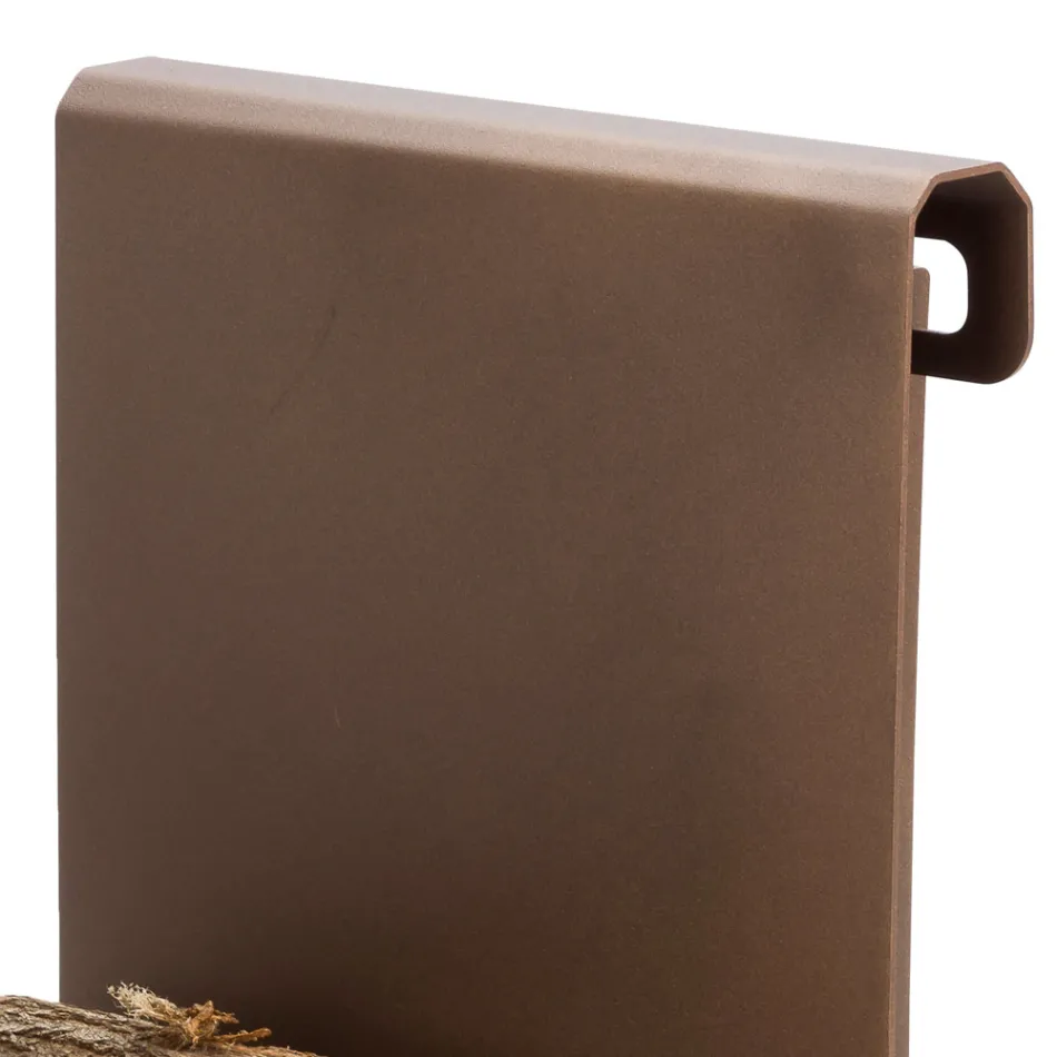 Portalegna da Interno in Acciaio Marrone Made in Italy con Attrezzi - Volturno Viadurini