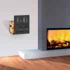 Portalegna da Interno in Acciaio Verniciato Realizzato in Italia - Ghino Viadurini