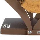 Portalegna di Design da Interno in Acciaio Marrone Made in Italy - Affetto Viadurini