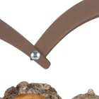 Portalegna di Design da Interno in Acciaio Marrone Made in Italy - Affetto Viadurini