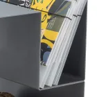 Portalegna di Design per Interno in Acciaio Grigio Made in Italy - Tramontana Viadurini