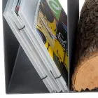 Portalegna di Design per Interno in Acciaio Grigio Made in Italy - Tramontana Viadurini