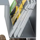 Portalegna di Design per Interno in Acciaio Grigio Made in Italy - Tramontana Viadurini