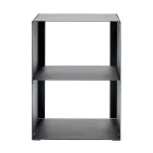 Portalegna in Acciaio Verniciato con Vernice Nero Made in Italy - Fiamme Viadurini