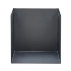 Portalegna in Acciaio Verniciato Nero Made in Italy - Fiamme Viadurini