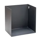 Portalegna in Acciaio Verniciato Nero Made in Italy - Fiamme Viadurini