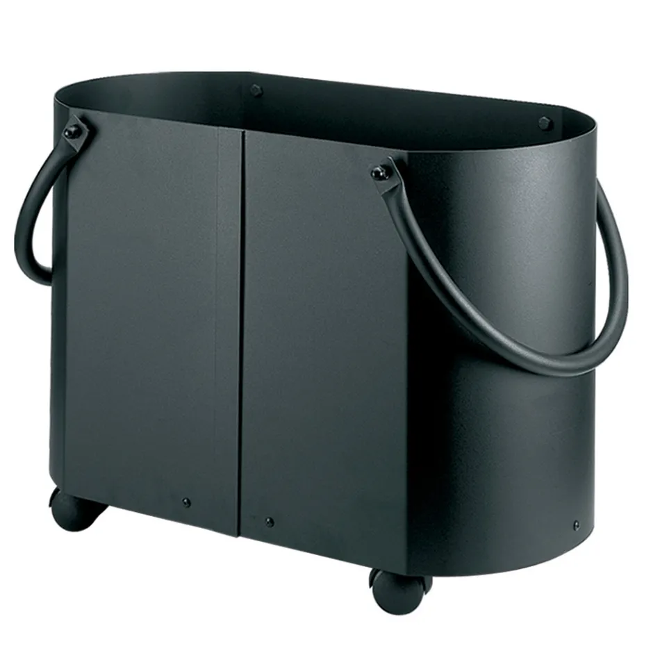 Portalegna in Diverse Finiture con 2 Maniglie Laterali Made in Italy - Impala Viadurini