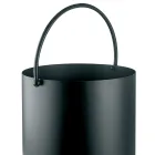 Portalegna in Metallo con Manico Superiore e Ruote Made in Italy - Bisonte Viadurini