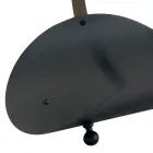 Portalegna in Metallo Nero con Manico in Pelle Made in Italy - Antilope Viadurini