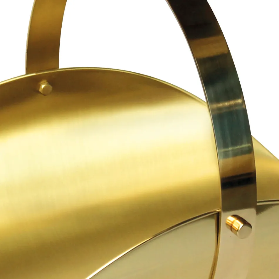 Portalegna in Ottone con Maniglia e 4 Piedini Made in Italy - Tigre Viadurini