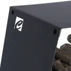 Portalegna Moderno da Terra in Acciaio Verniciato Made in Italy - Demetra Viadurini