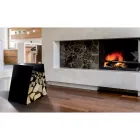 Portalegna Moderno da Terra in Acciaio Verniciato Made in Italy - Demetra Viadurini