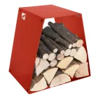 Portalegna Moderno da Terra in Acciaio Verniciato Made in Italy - Demetra Viadurini