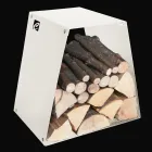 Portalegna Moderno da Terra in Acciaio Verniciato Made in Italy - Demetra Viadurini