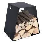 Portalegna Moderno da Terra in Acciaio Verniciato Made in Italy - Demetra Viadurini