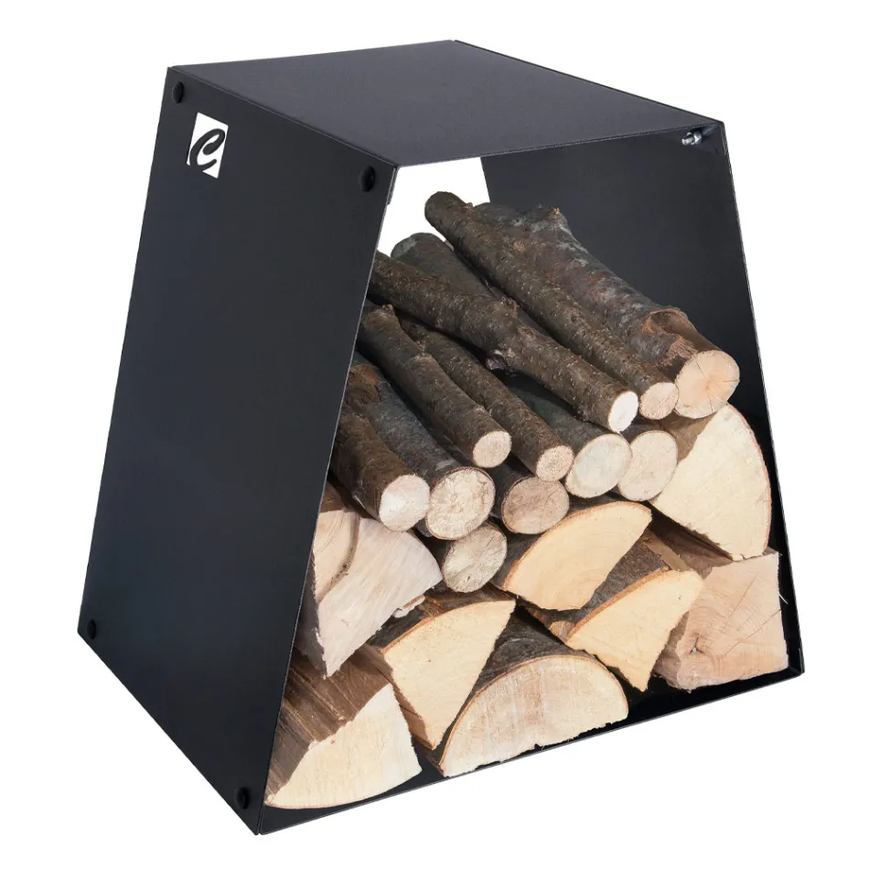 Portalegna Moderno da Terra in Acciaio Verniciato Made in Italy - Demetra Viadurini